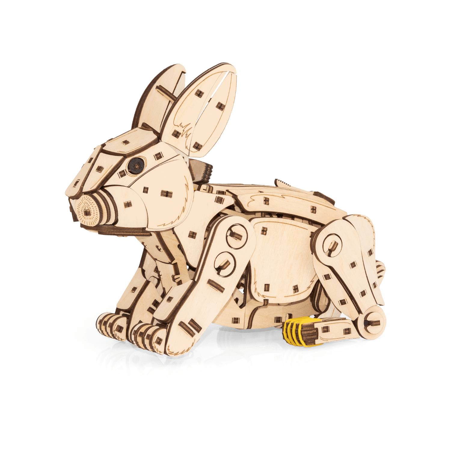 Mechanisch konijn Mechanische houten puzzel Eco-Wood-Art