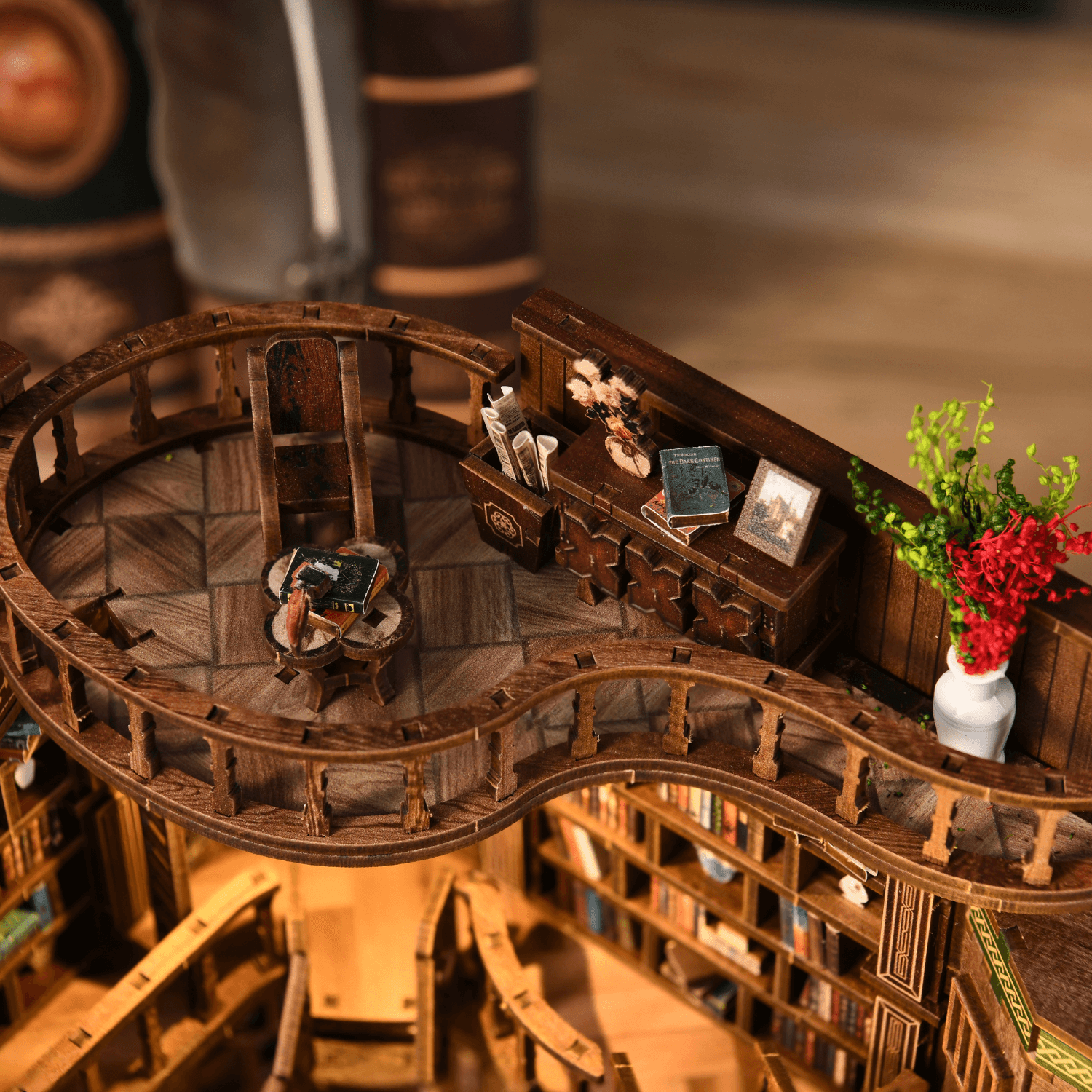 Grande bibliothèque Maison miniature MagicHolz