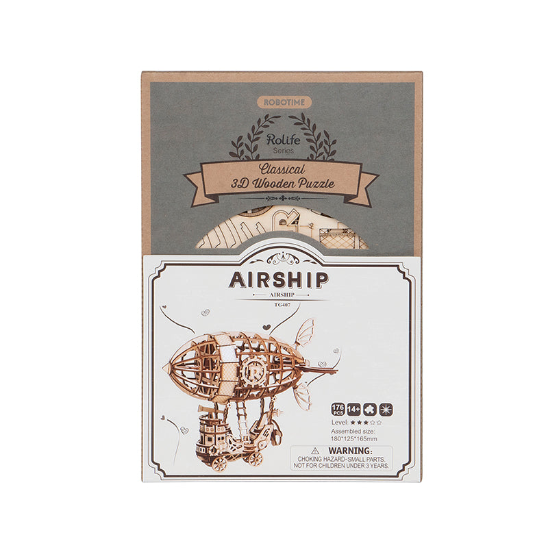 Airship wooden puzzle 3D puzzle Robotime