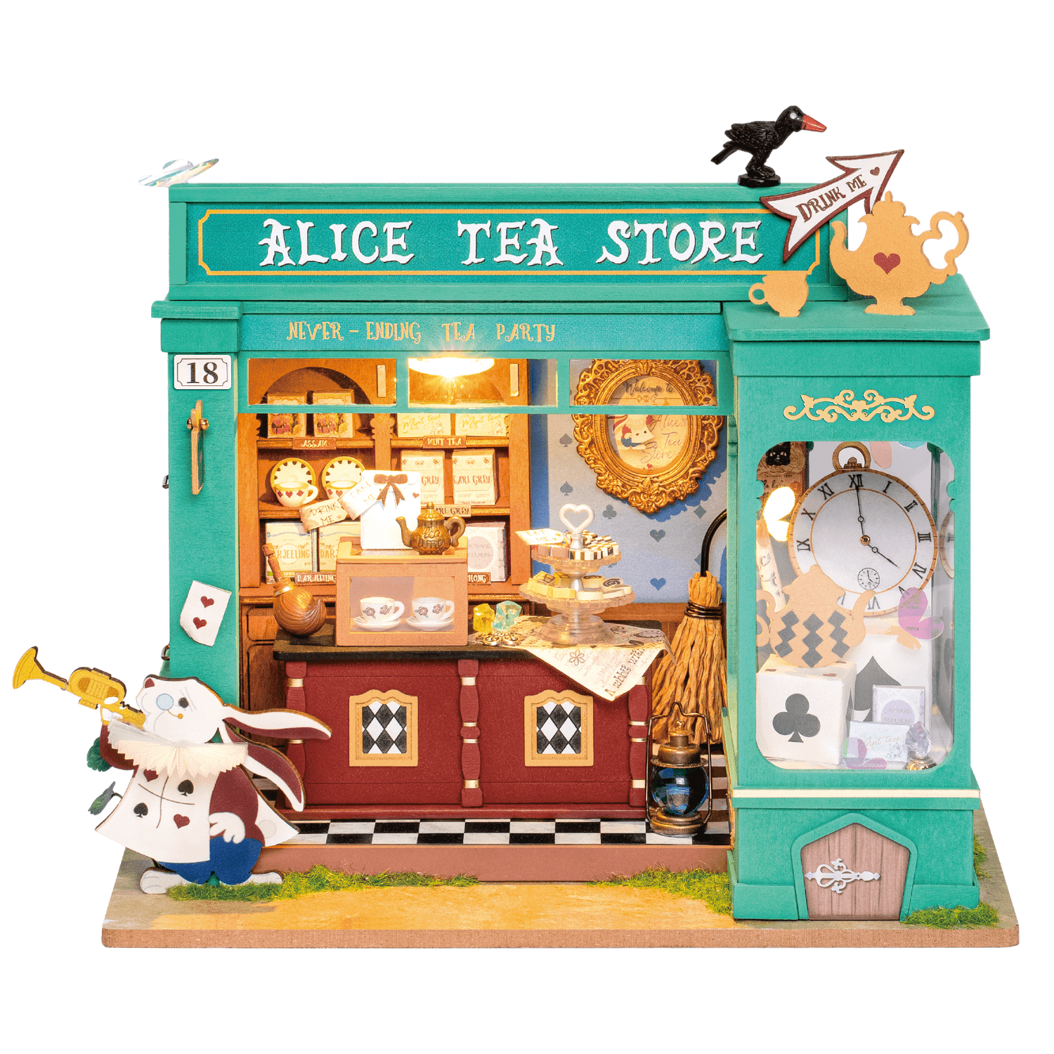 Alice's Tea Store Miniature House Robotime