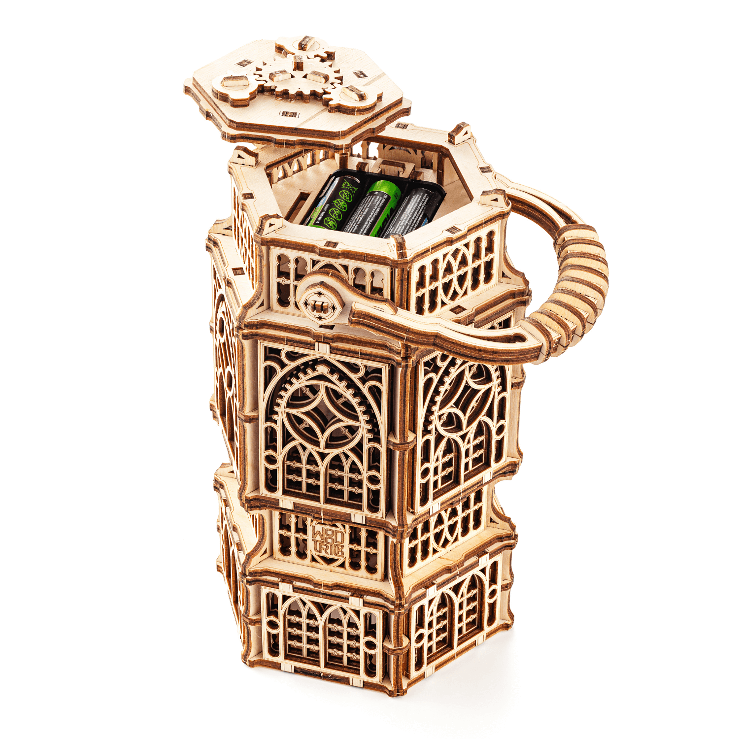 Antique lantern mechanical wooden puzzle WoodTrick