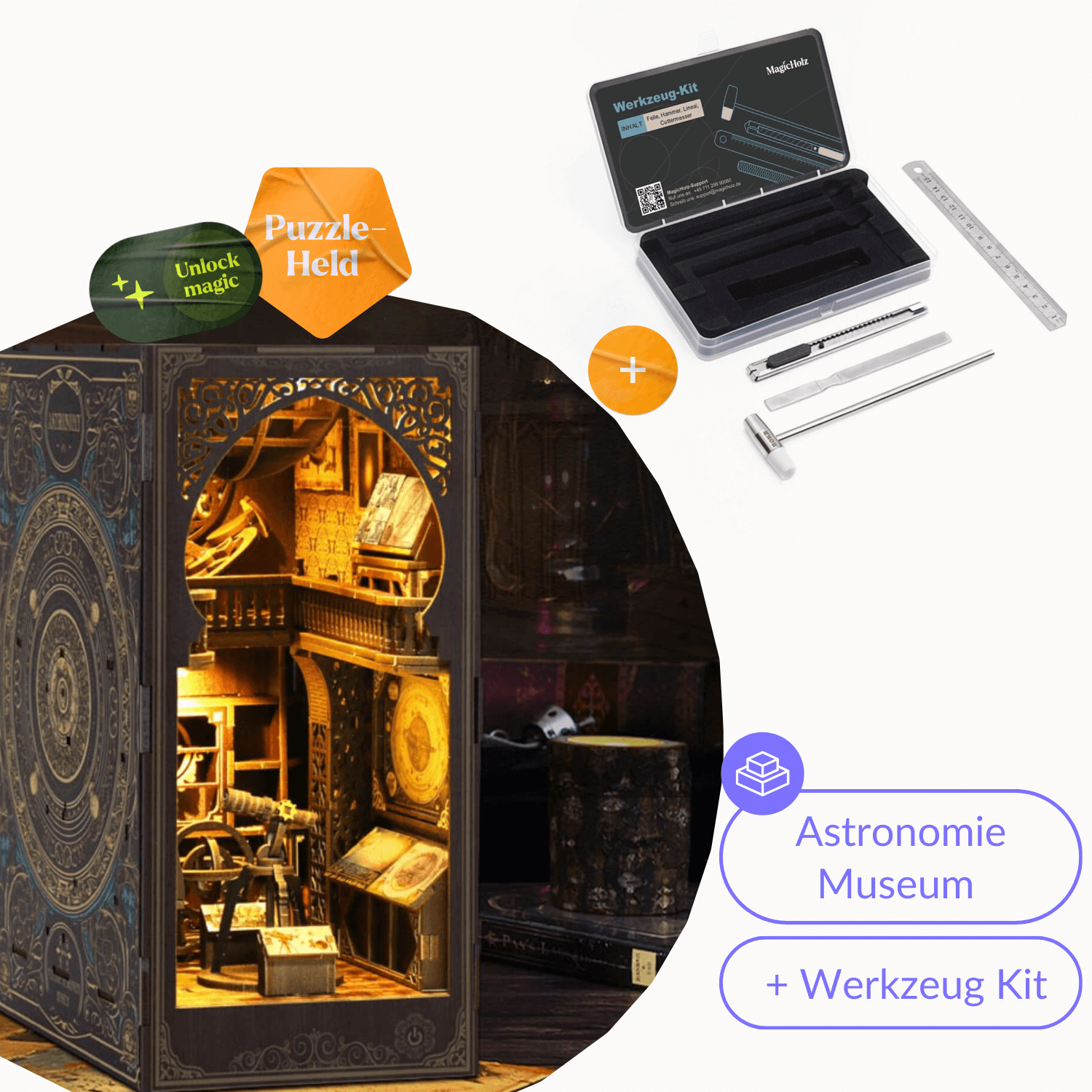 Astronomie Museum | Diorama | Book Nook Diorama MagicHolz