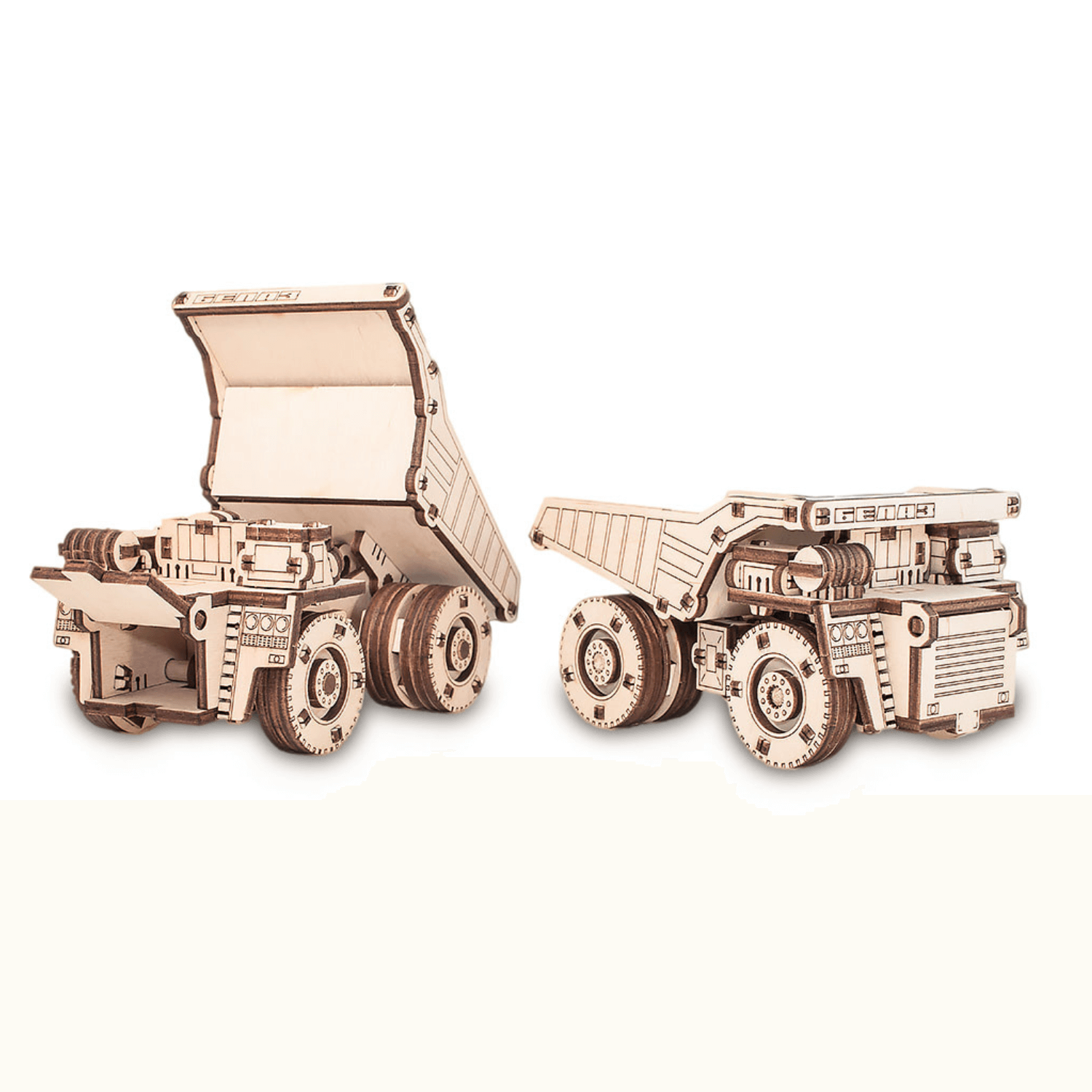 Belaz Mini puzzle mécanique en bois-Eco-Wood-Art--