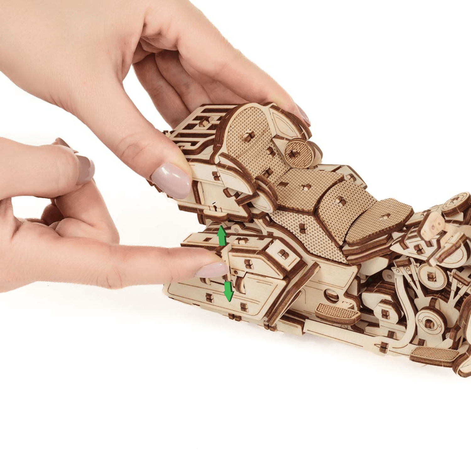 Motorrad | Bike Mechanisches Holzpuzzle Eco-Wood-Art