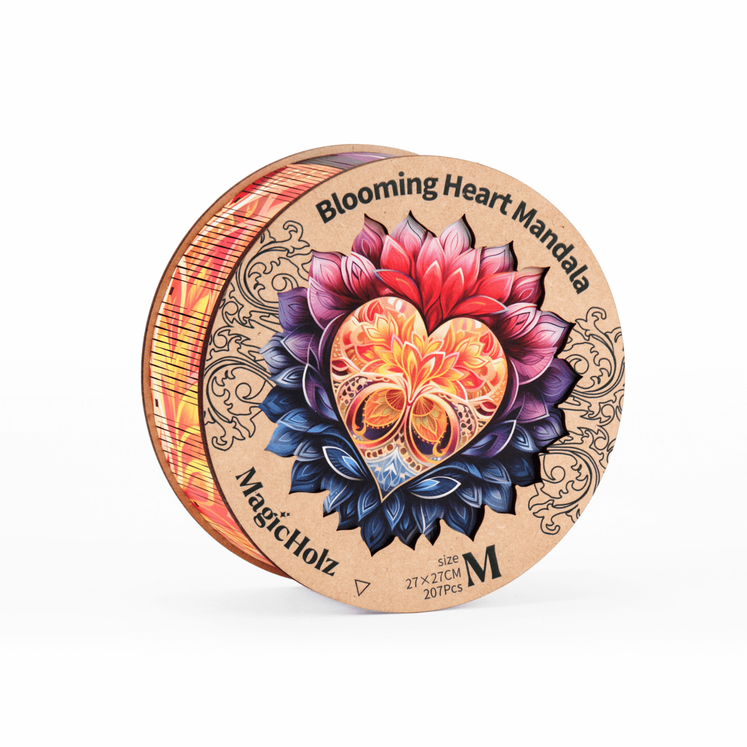 Cœur fleuri | Puzzle en bois Mandala MagicHolz