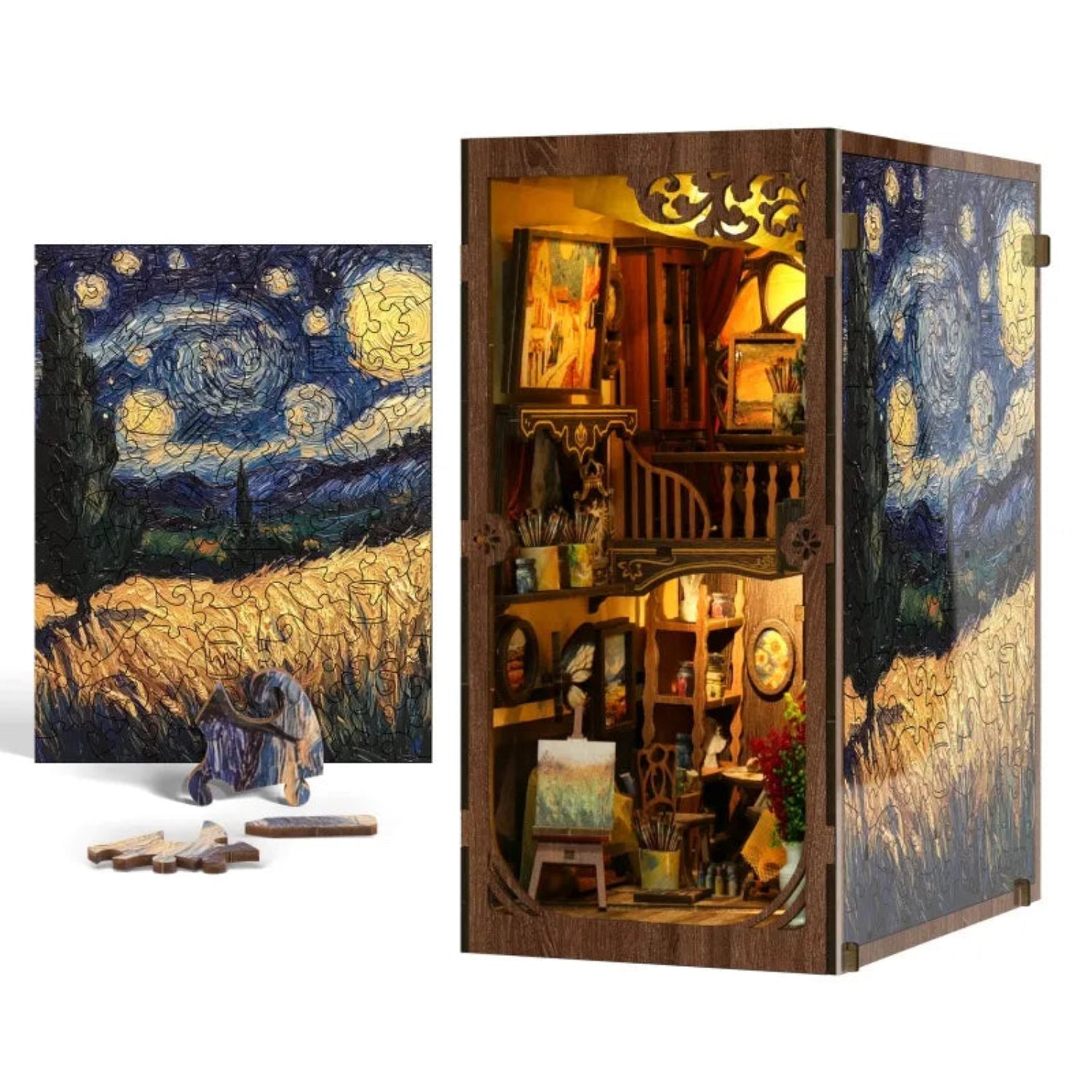 A World within the Frame – Van Gogh Book Nook MagicHolz