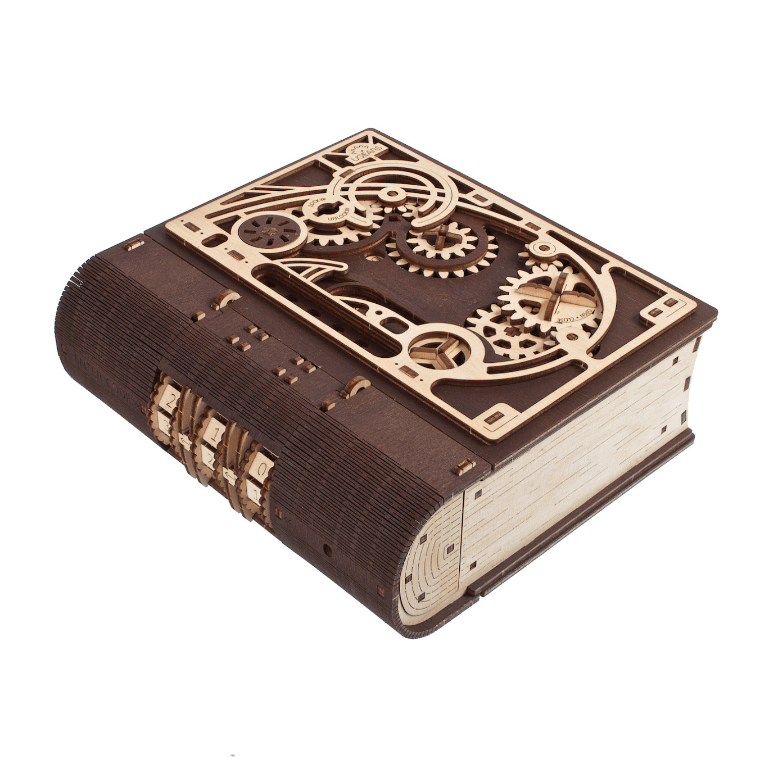 Book of Secrets l mit Zahlenkombination Mechanisches Holzpuzzle Ugears