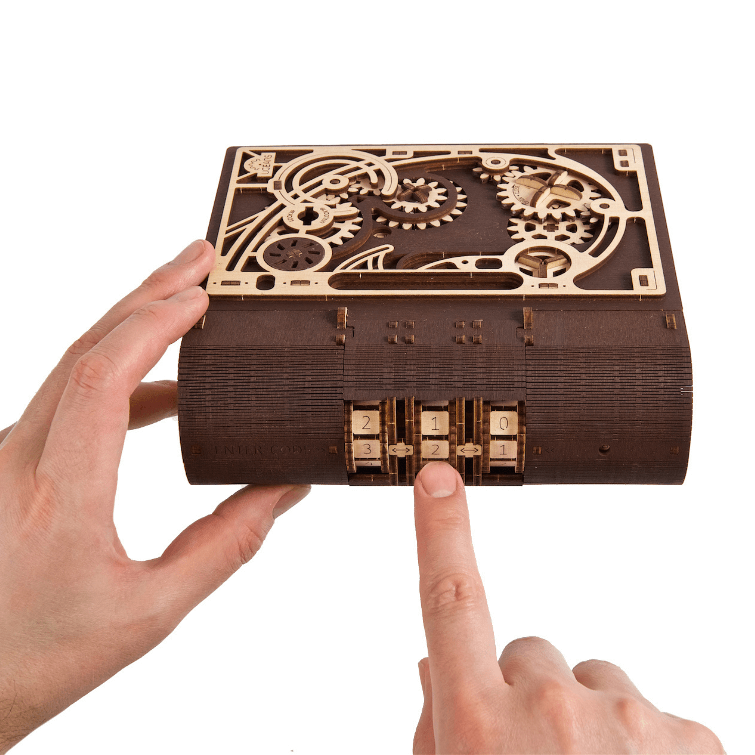 Book of Secrets l mit Zahlenkombination Mechanisches Holzpuzzle Ugears