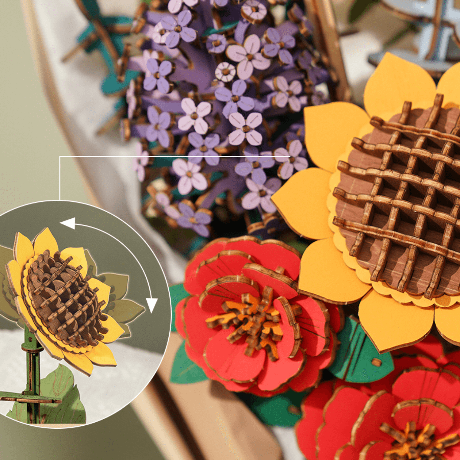 Eternal Spring | Flower Bouquet-3D Puzzle-Robotime--