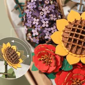 Ewiger Frühling | Blumenbouquet-Holzpuzzle-Rowood--