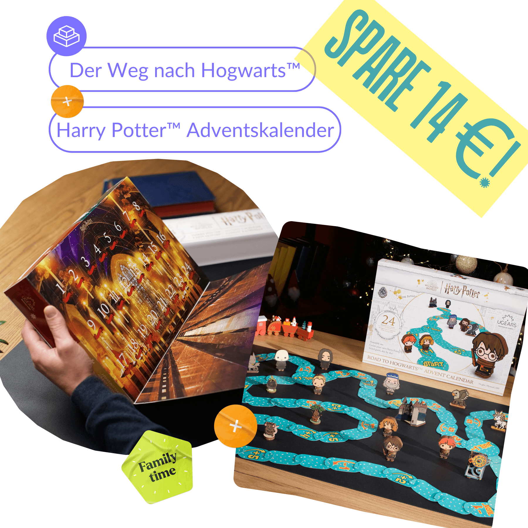 Harry Potter™ Advent Calendar - The Road to Hogwarts™ 3D Puzzle Ugears