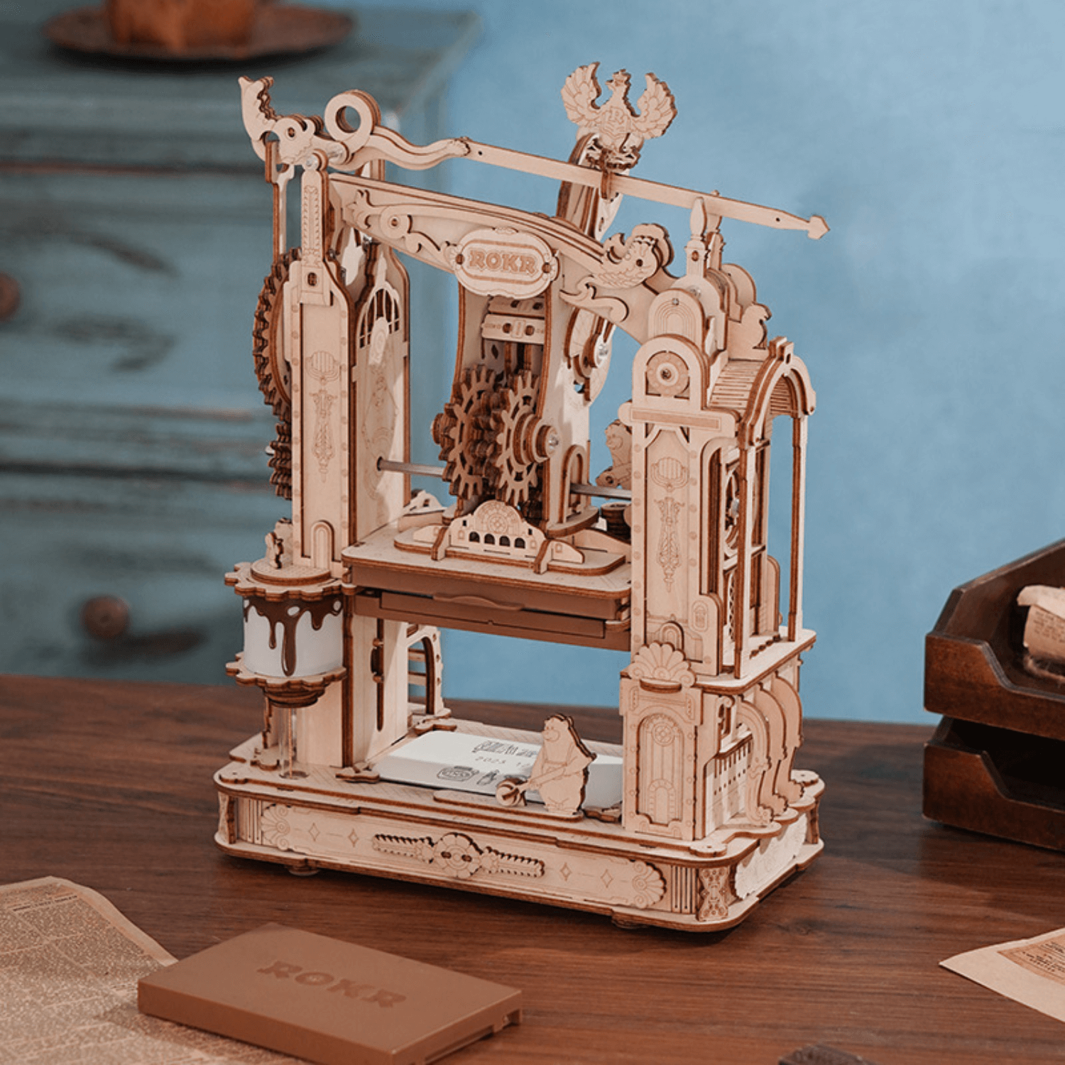 Klassische Druckmaschine 3D Puzzle Robotime