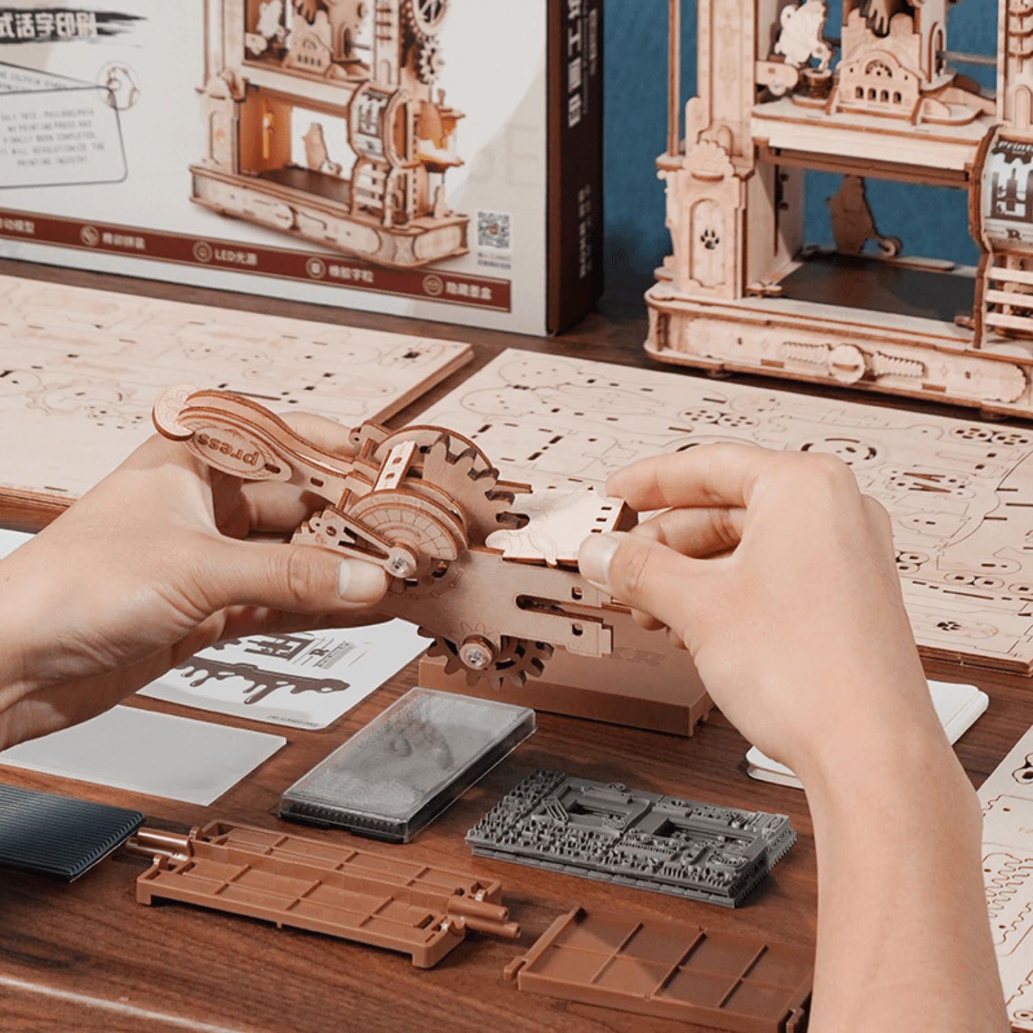 Classic printing machine 3D Puzzle Robotime