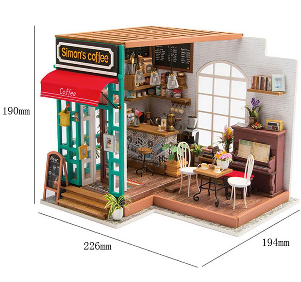 Simon's Coffee Shop Miniaturhaus Robotime