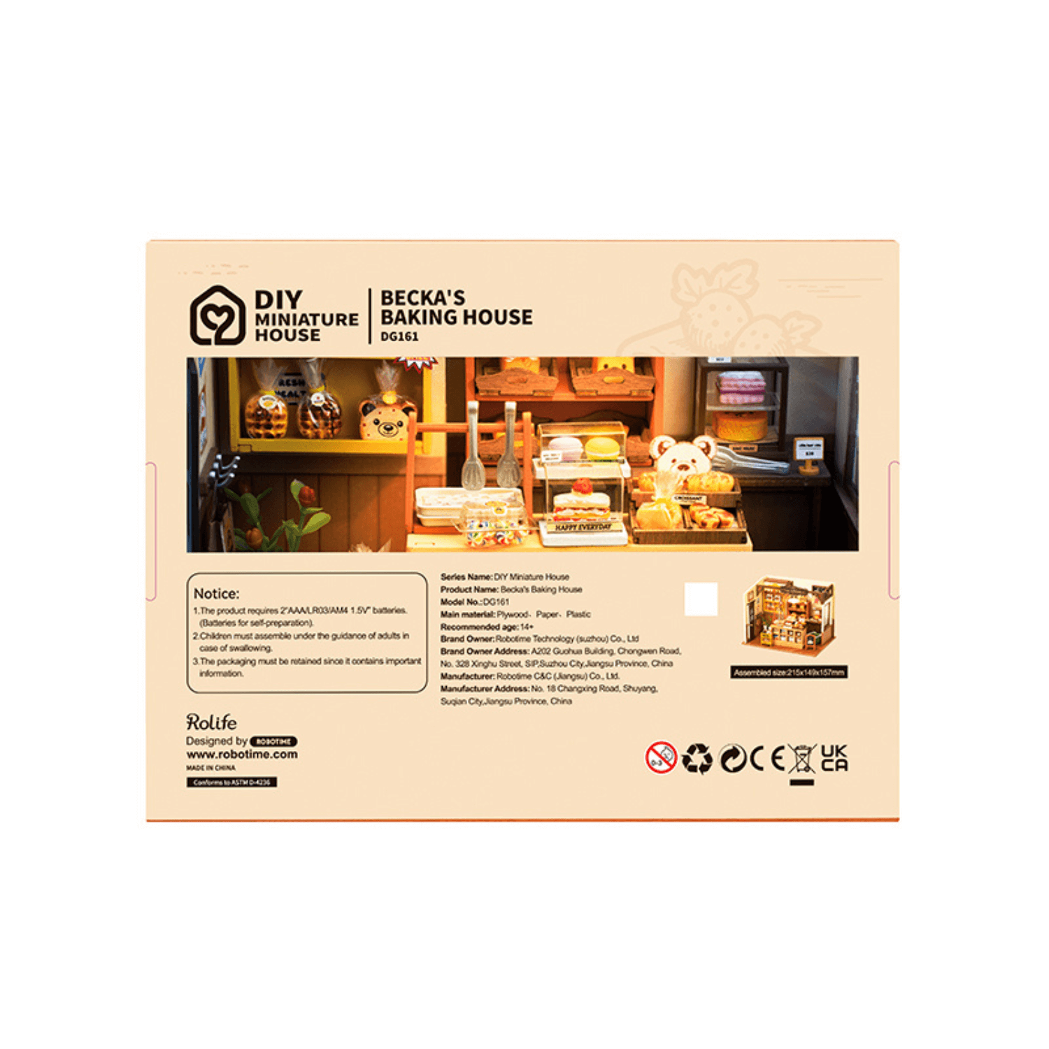 Becka's Baking House (bakery) Miniature house Robotime