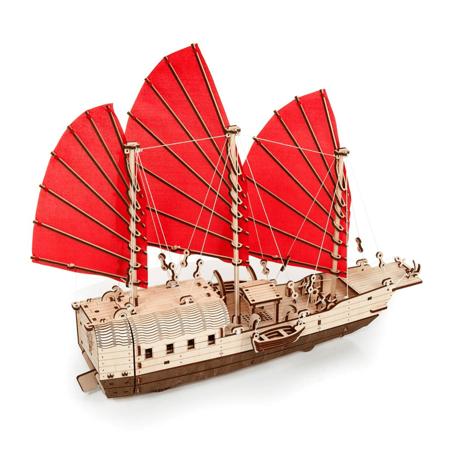 Djong | Schiff-Mechanisches Holzpuzzle-Eco-Wood-Art--