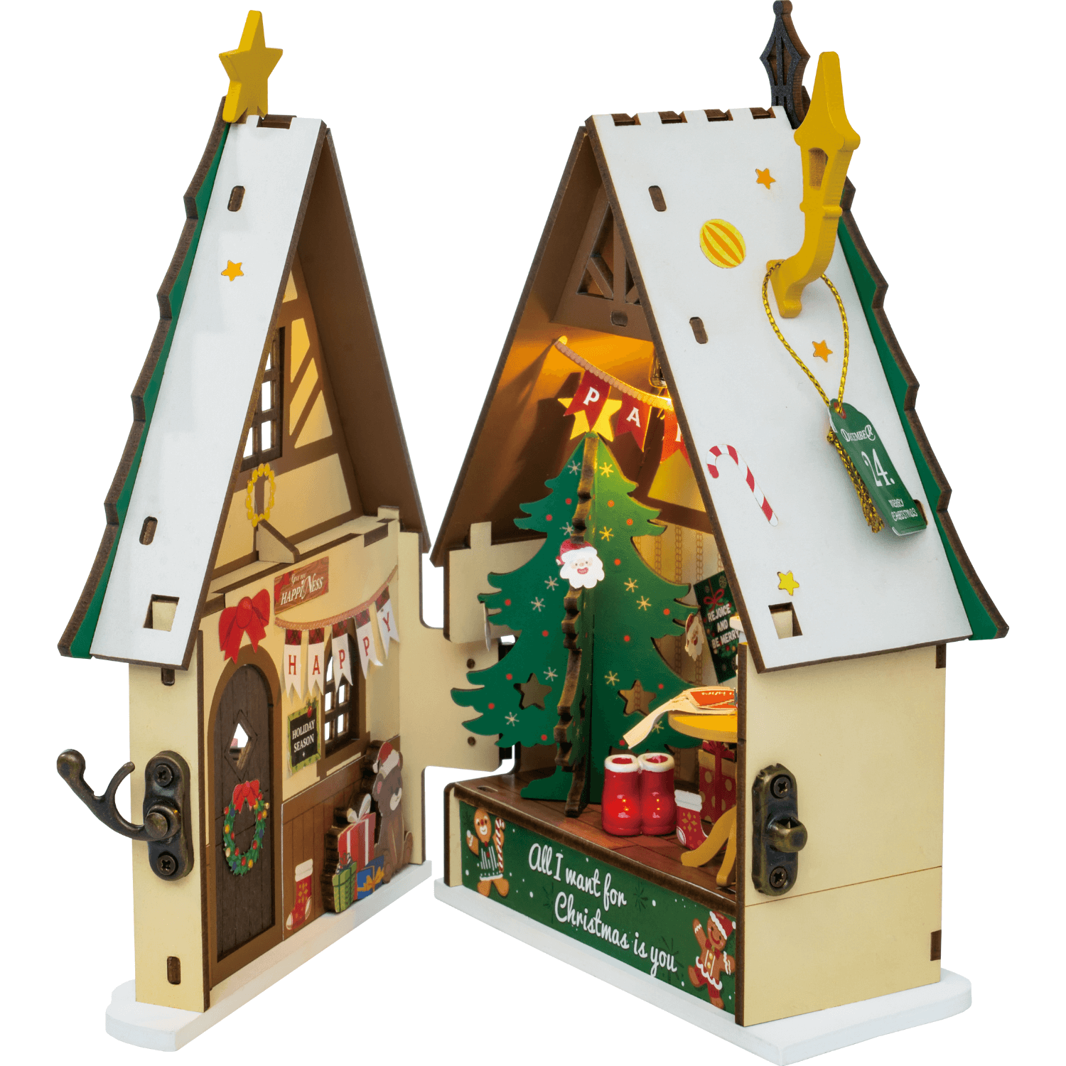 Funkelndes Weihnachtshaus Miniaturhaus Robotime