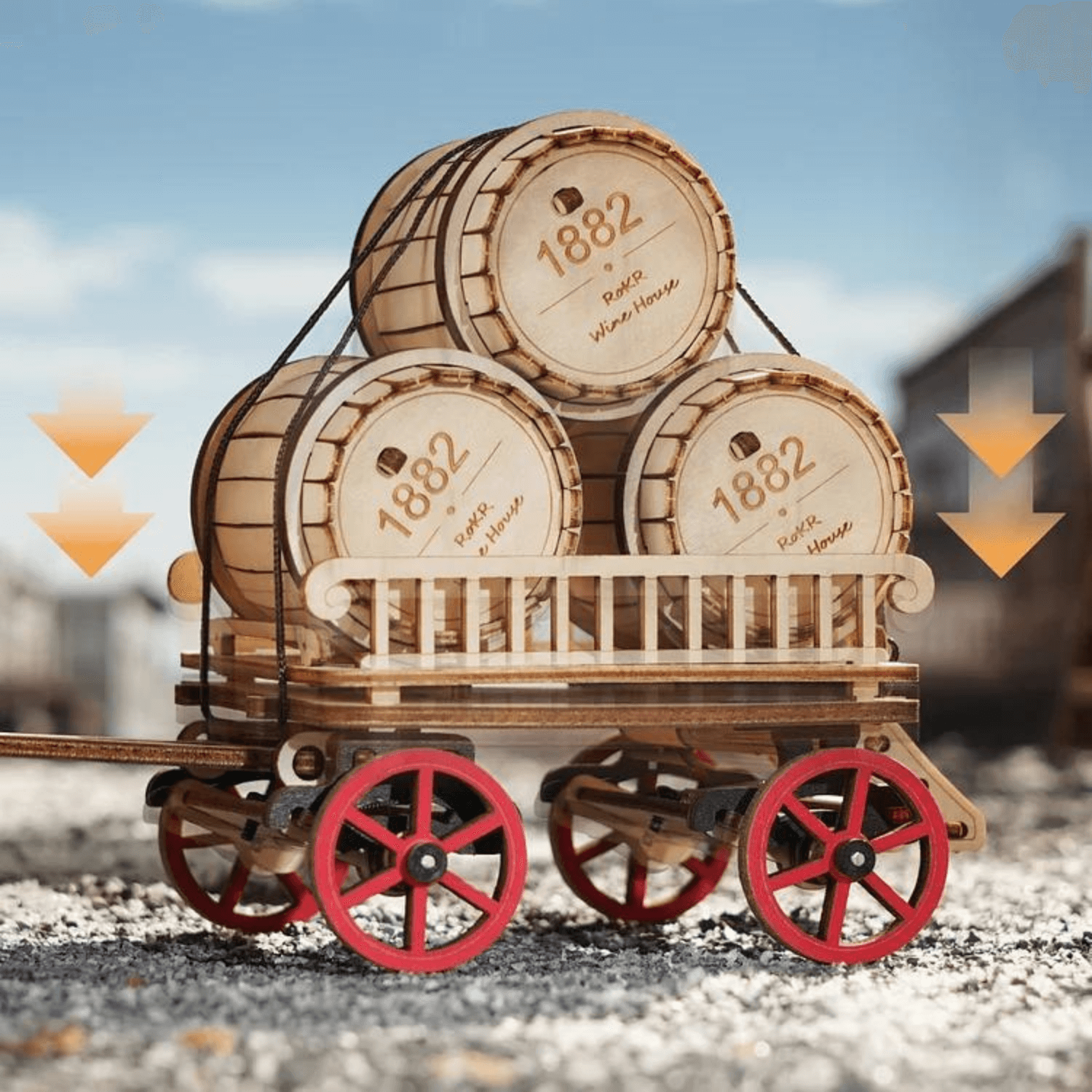 Dampfmaschine | Steam Engine ROKR-Mechanisches Holzpuzzle-Robotime--