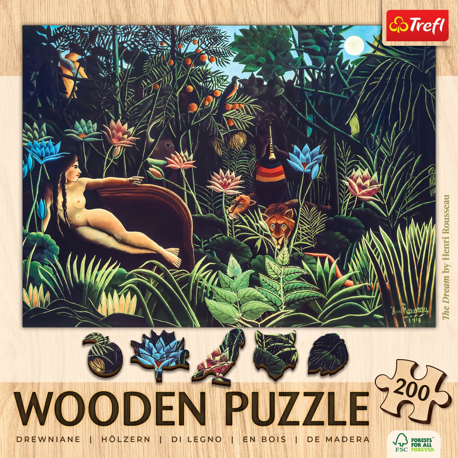 The Dream / Henri Rousseau | Wooden Puzzle 200 Wooden Puzzle TREFL