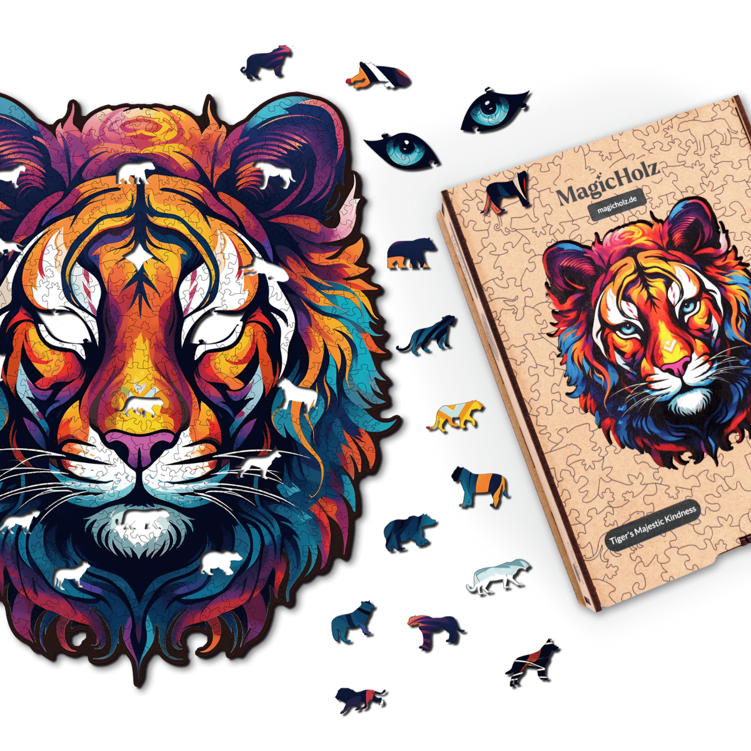 Die majestätische Güte | Tiger Holzpuzzle MagicHolz