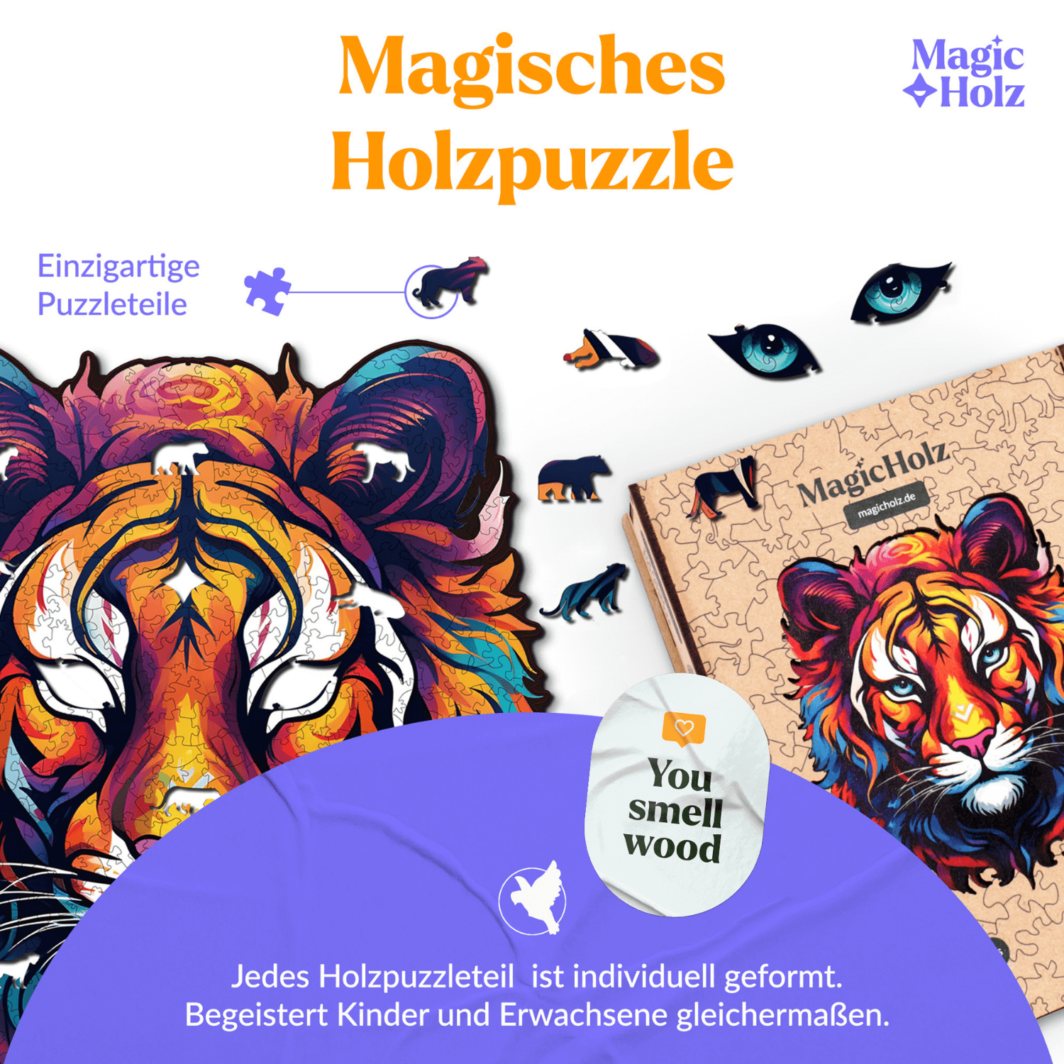 Die majestätische Güte | Tiger Holzpuzzle MagicHolz