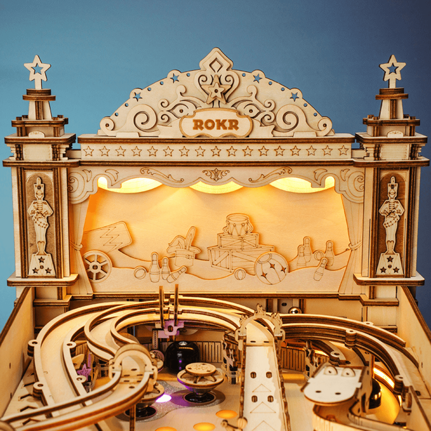 3D Pinball Machine – Wooden Pinball Machine (Starter Kit Bundle) Mechanical Wooden Puzzle Robotime