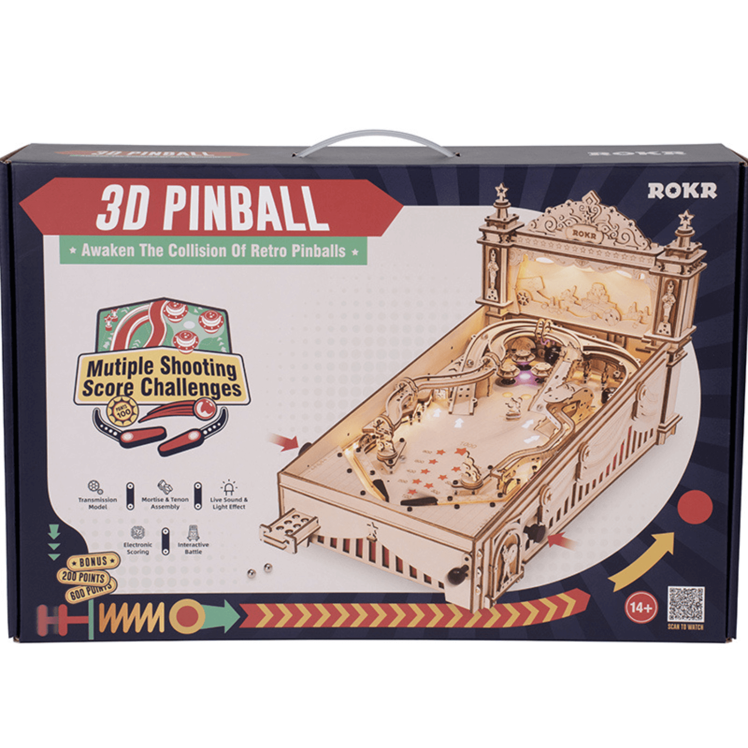 3D Pinball Machine 3D Puzzle Robotime
