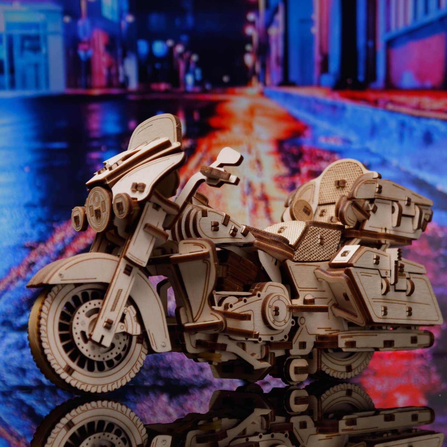 Motorrad | Bike Mechanisches Holzpuzzle Eco-Wood-Art
