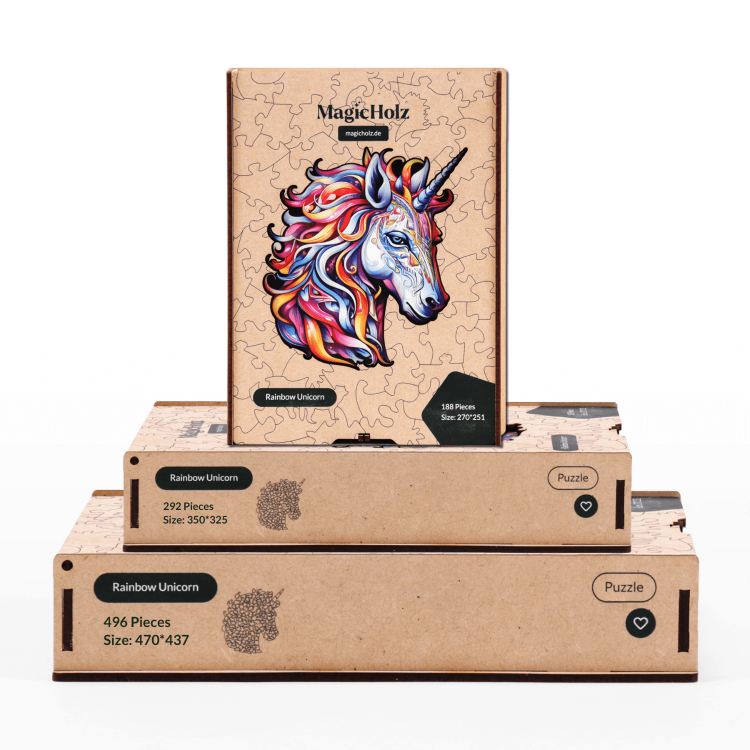 Rainbow Unicorn | Licorne 🦄 Puzzle en bois MagicHolz
