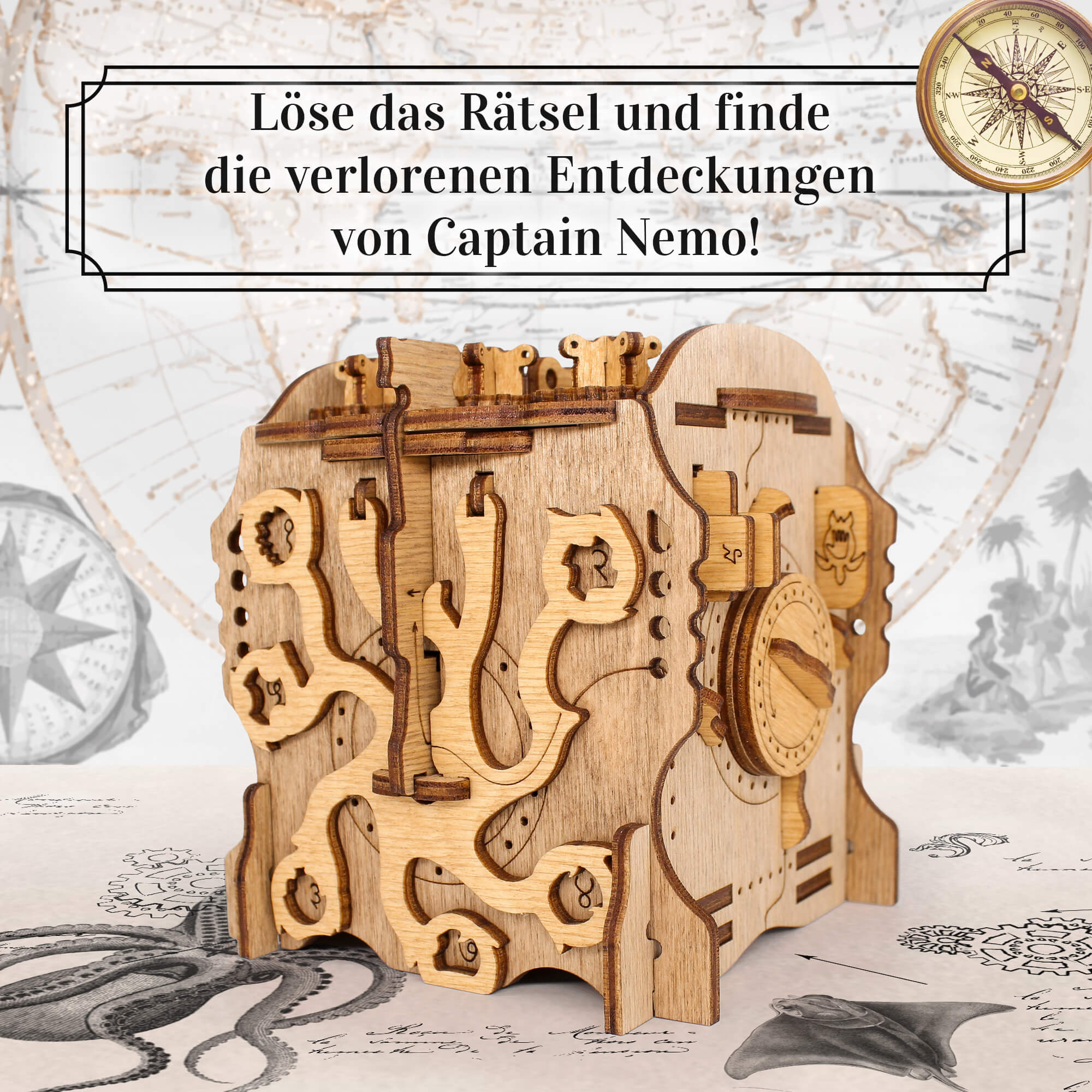 Cluebox "Captain Nemo's Nautilus" Escape Room Spiel iDventure