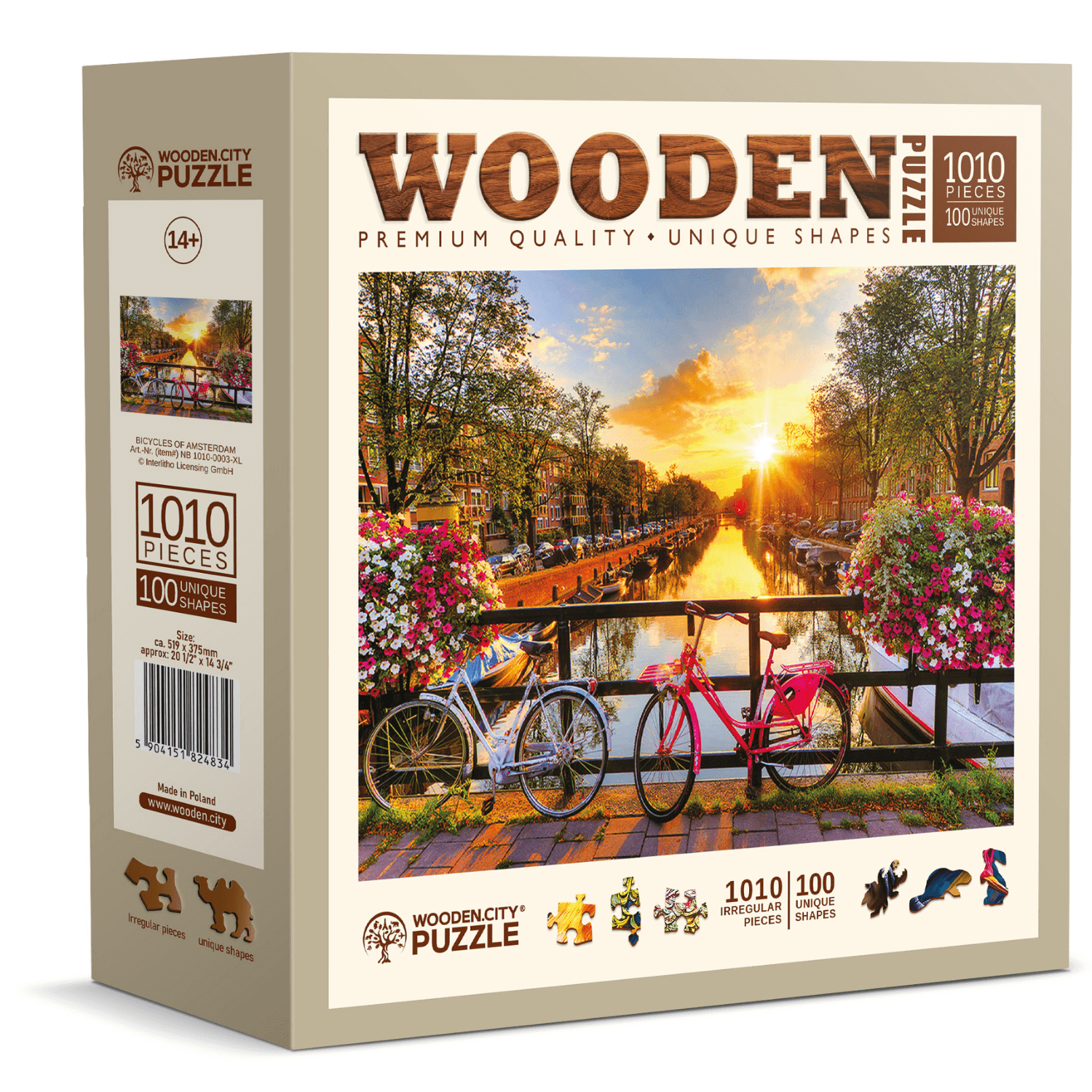 Vélos d'Amsterdam | Puzzle en bois 1010-Puzzle en bois-WoodenCity--