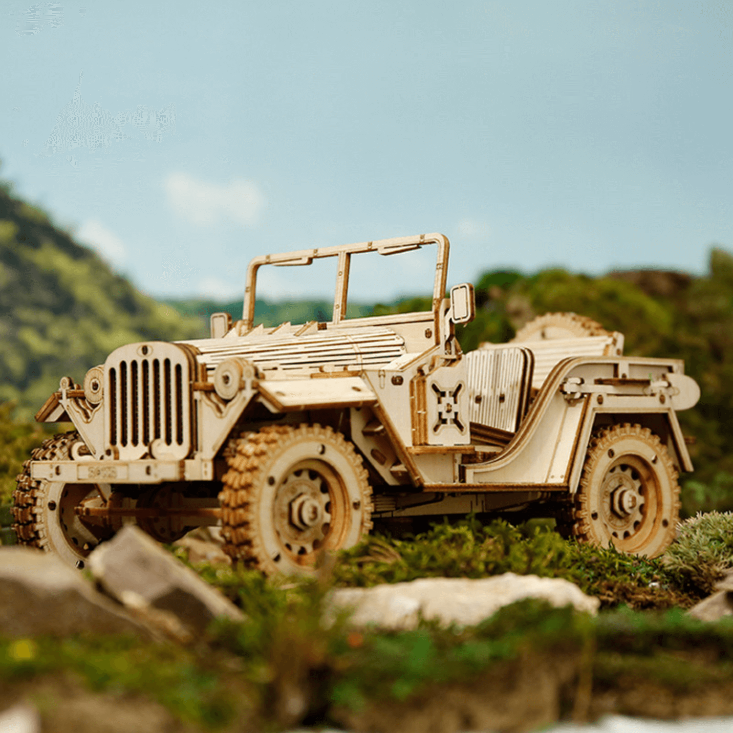 Voiture de campagne de l'armée 1:18 Puzzle 3D Robotime