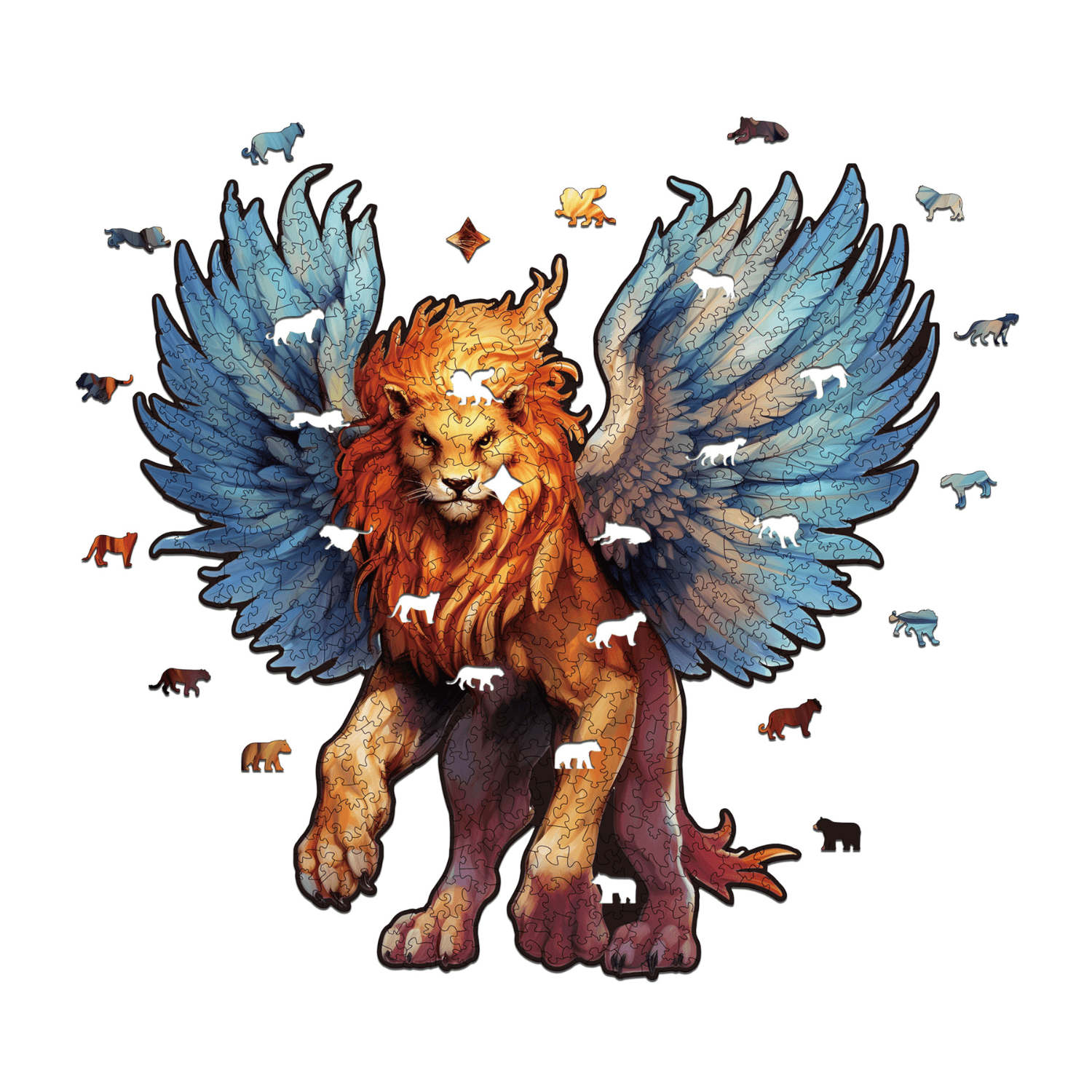 Ailes du courage | Lion Puzzle en bois MagicHolz