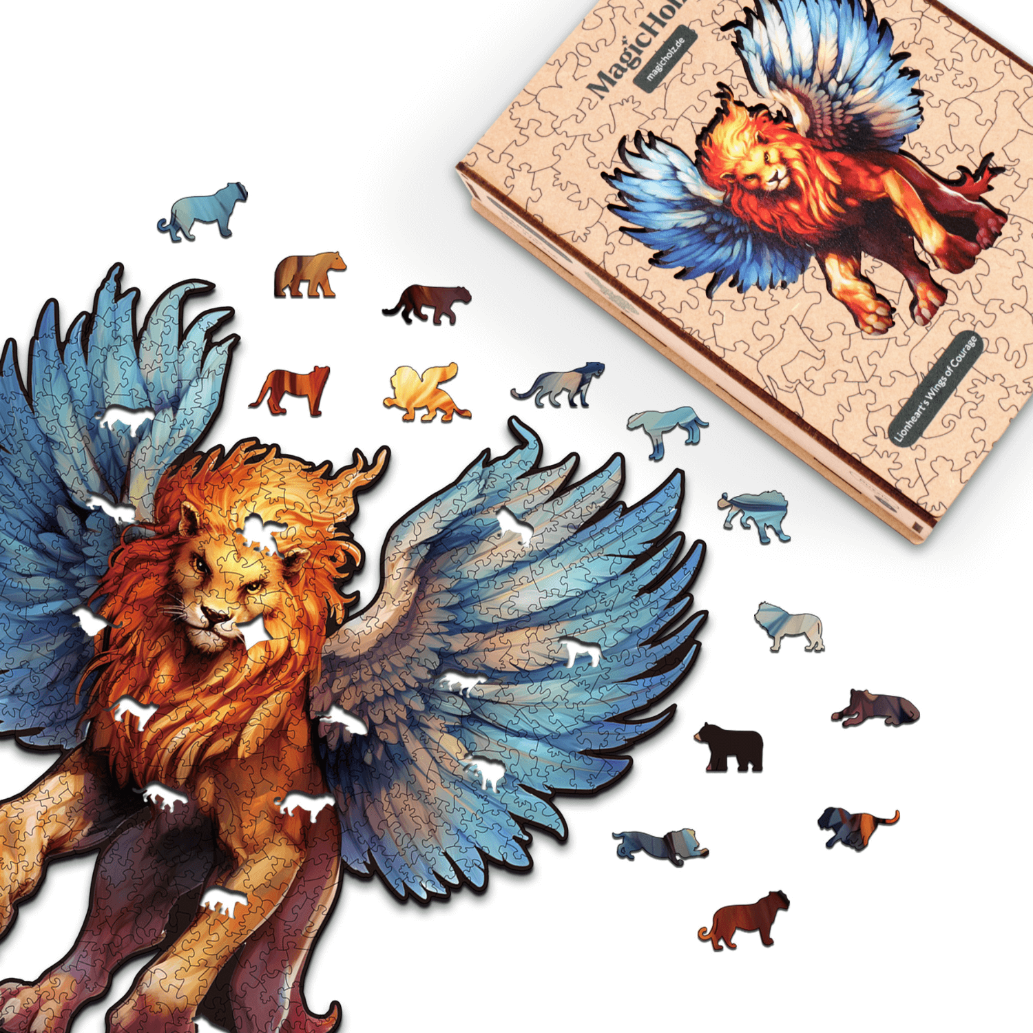 Ailes du courage | Lion Puzzle en bois MagicHolz