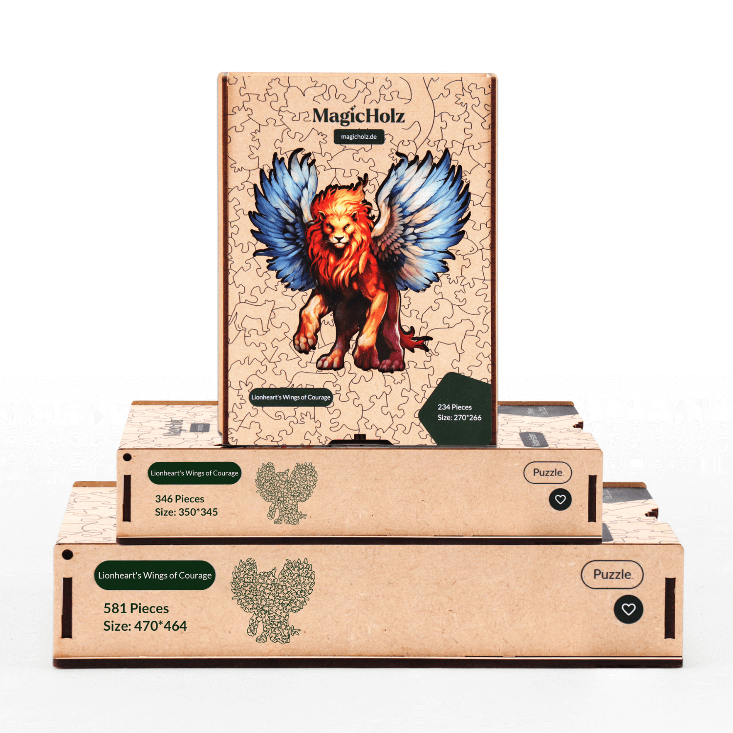 Ailes du courage | Lion Puzzle en bois MagicHolz