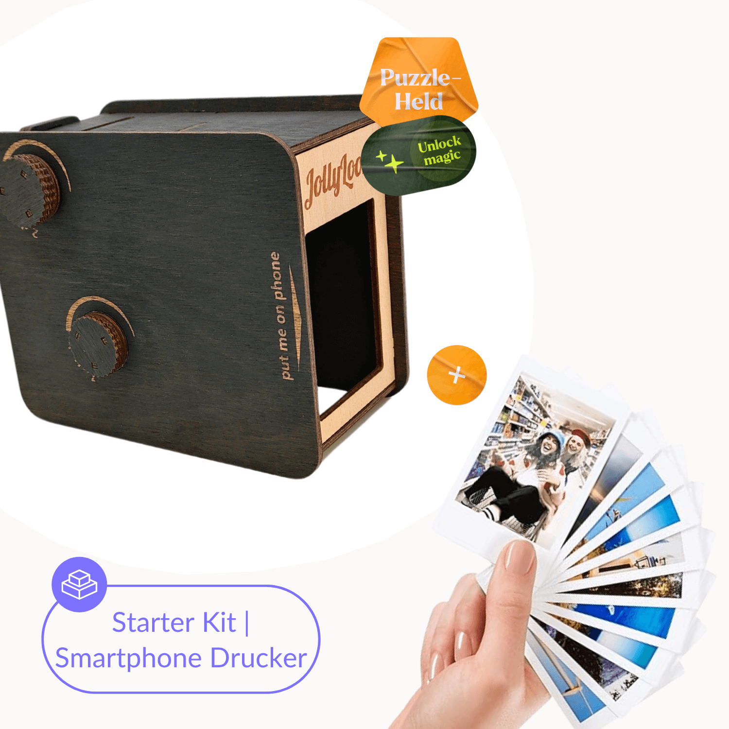 Imprimante pour smartphone | pour les images Instax Mini Appareil photo MagicHolz Starter Kit | Imprimante pour smartphone + images Instax