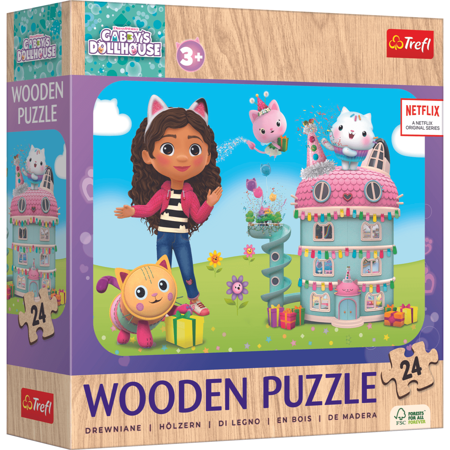 Gabby's Dollhouse | Wooden Puzzle Junior 24 Wooden Puzzle TREFL