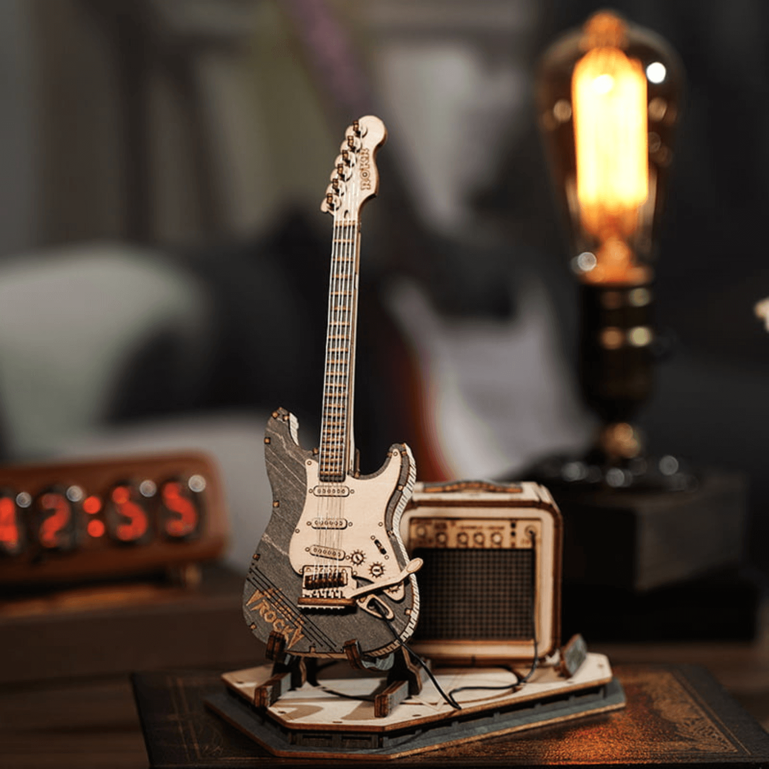 Electric guitar 🎸 l 3D wooden puzzle-3D puzzle-Robotime--
