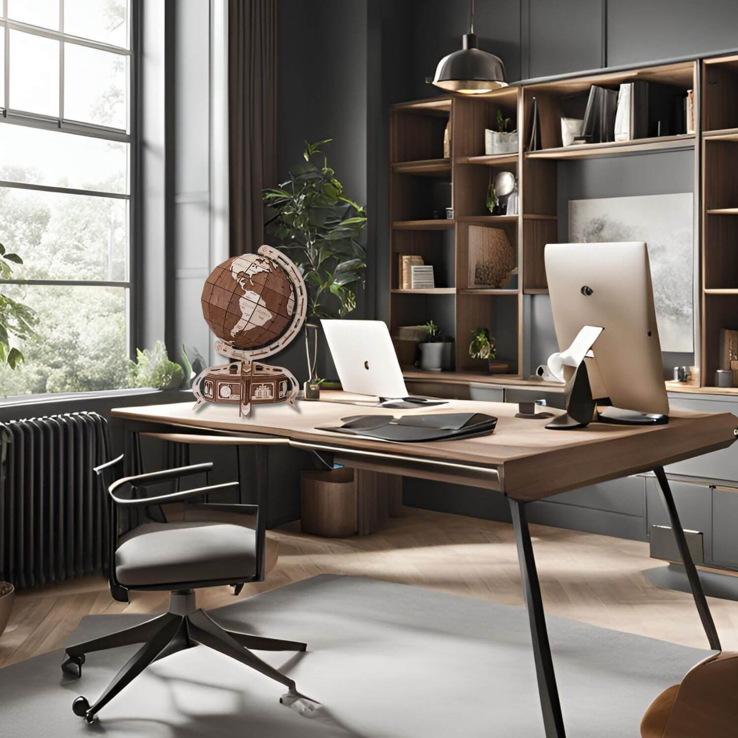 The Globe Mechanical Wooden Puzzle Eco-Wood-Art