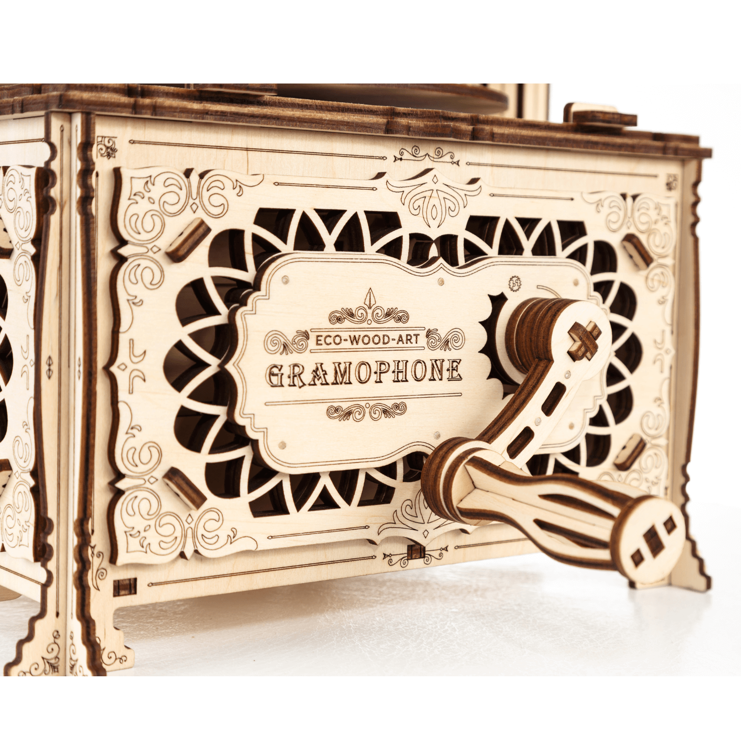 Grammophon Mechanisches Holzpuzzle Eco-Wood-Art