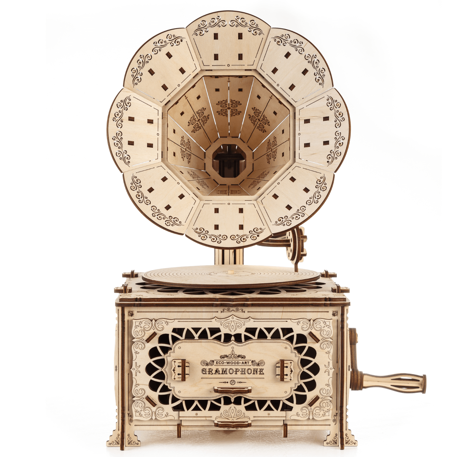 Grammophon Mechanisches Holzpuzzle Eco-Wood-Art