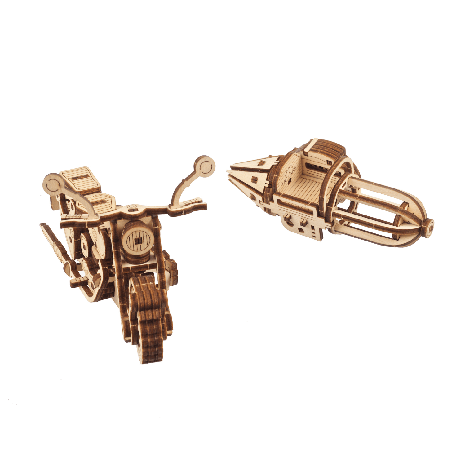 Hagrid's Flying Motorcycle™ | Harry Potter-Mechanical Wooden Puzzle-Ugears--
