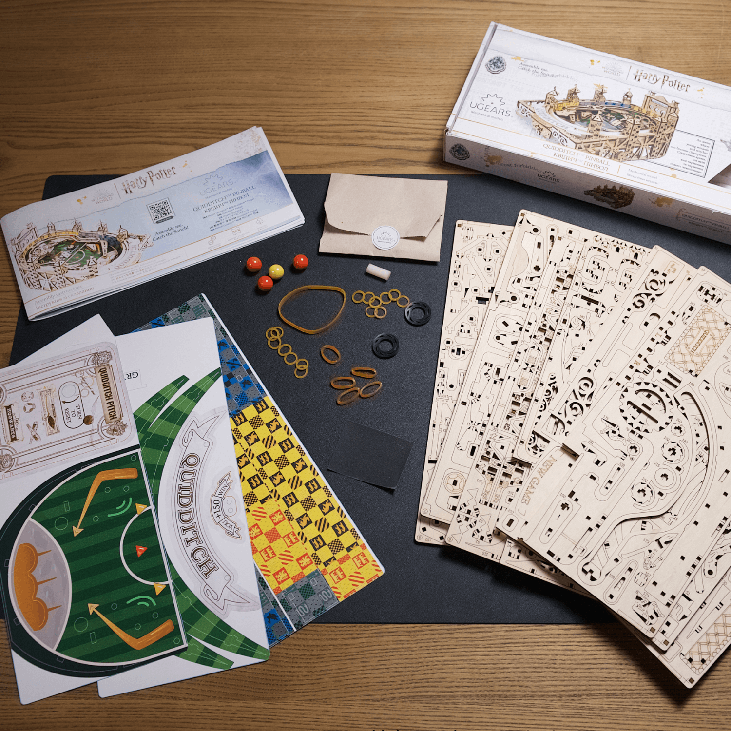 Quidditch Pinball – build in the flow, play in the moment Mechanical wooden puzzle Ugears