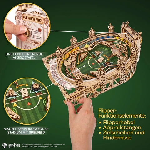 Quidditch Pinball – build in the flow, play in the moment Mechanical wooden puzzle Ugears