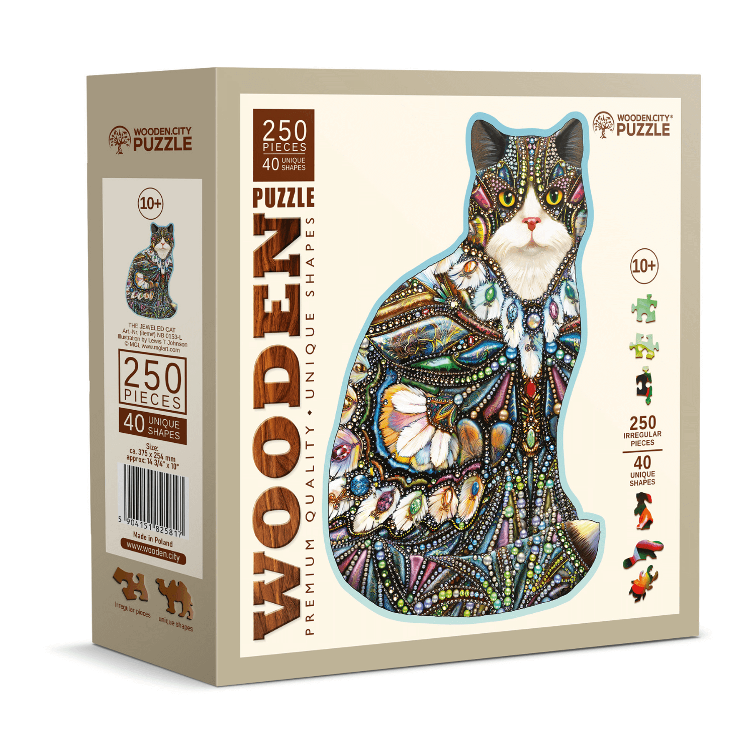 Die Juwelenkatze Puzzle | Holz Puzzle 250 Holzpuzzle WoodenCity