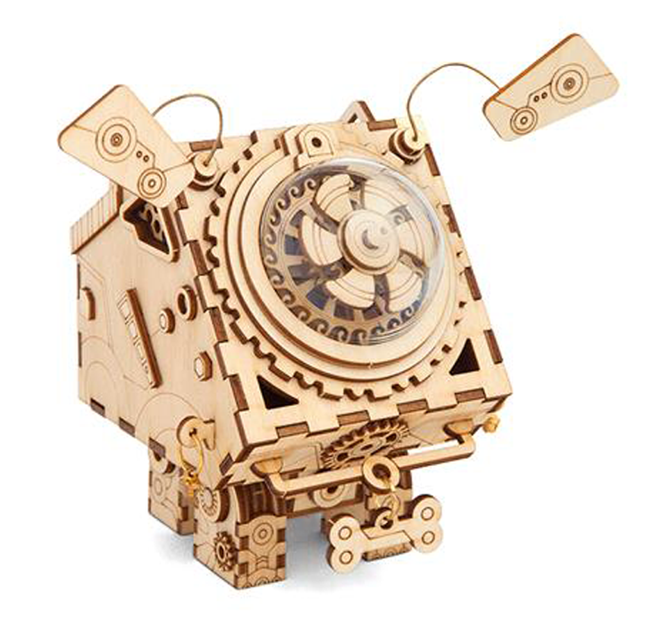 Seymour Steampunk Spieluhr-Mechanisches Holzpuzzle-Robotime--