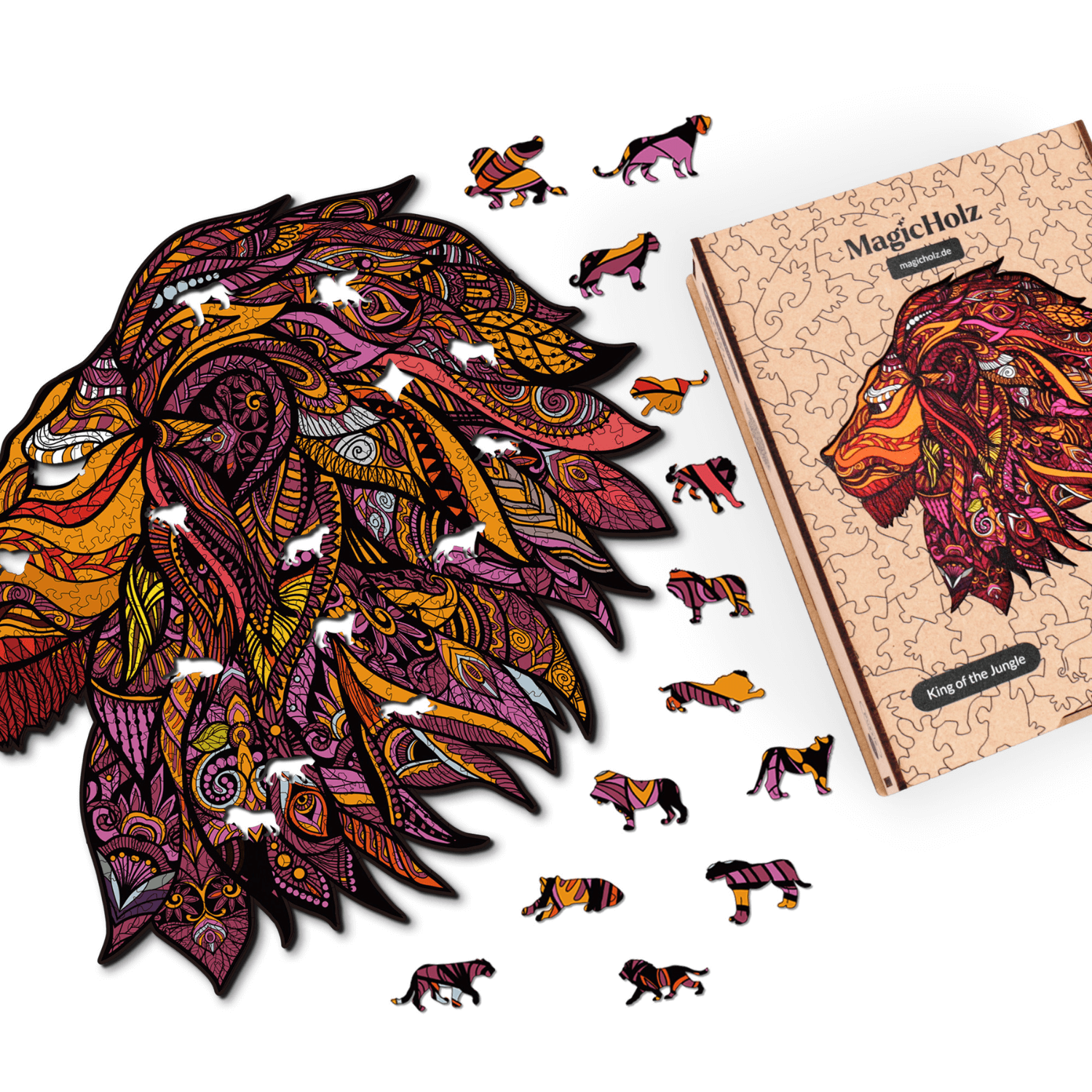 König des Dschungels | Löwe Holzpuzzle MagicHolz