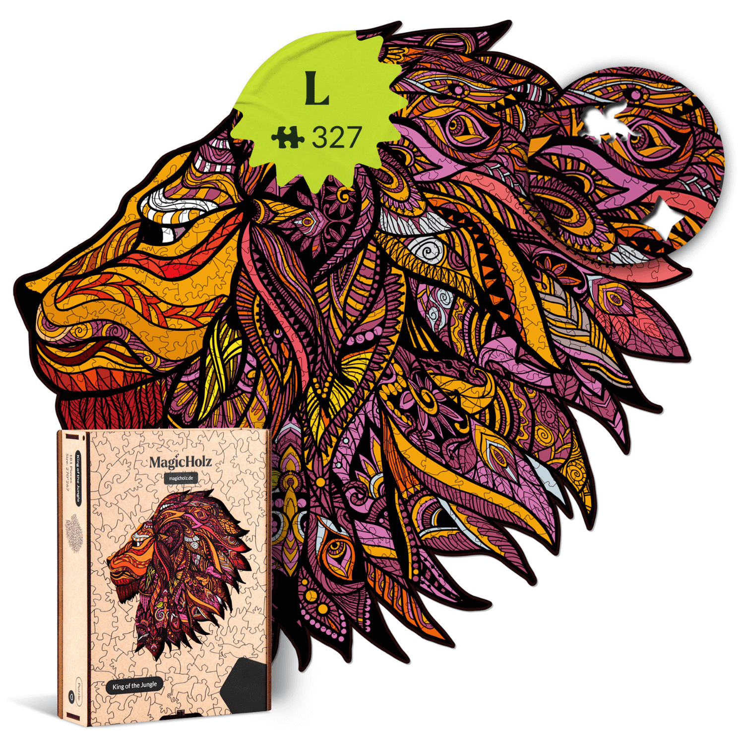 König des Dschungels | Löwe Holzpuzzle MagicHolz L