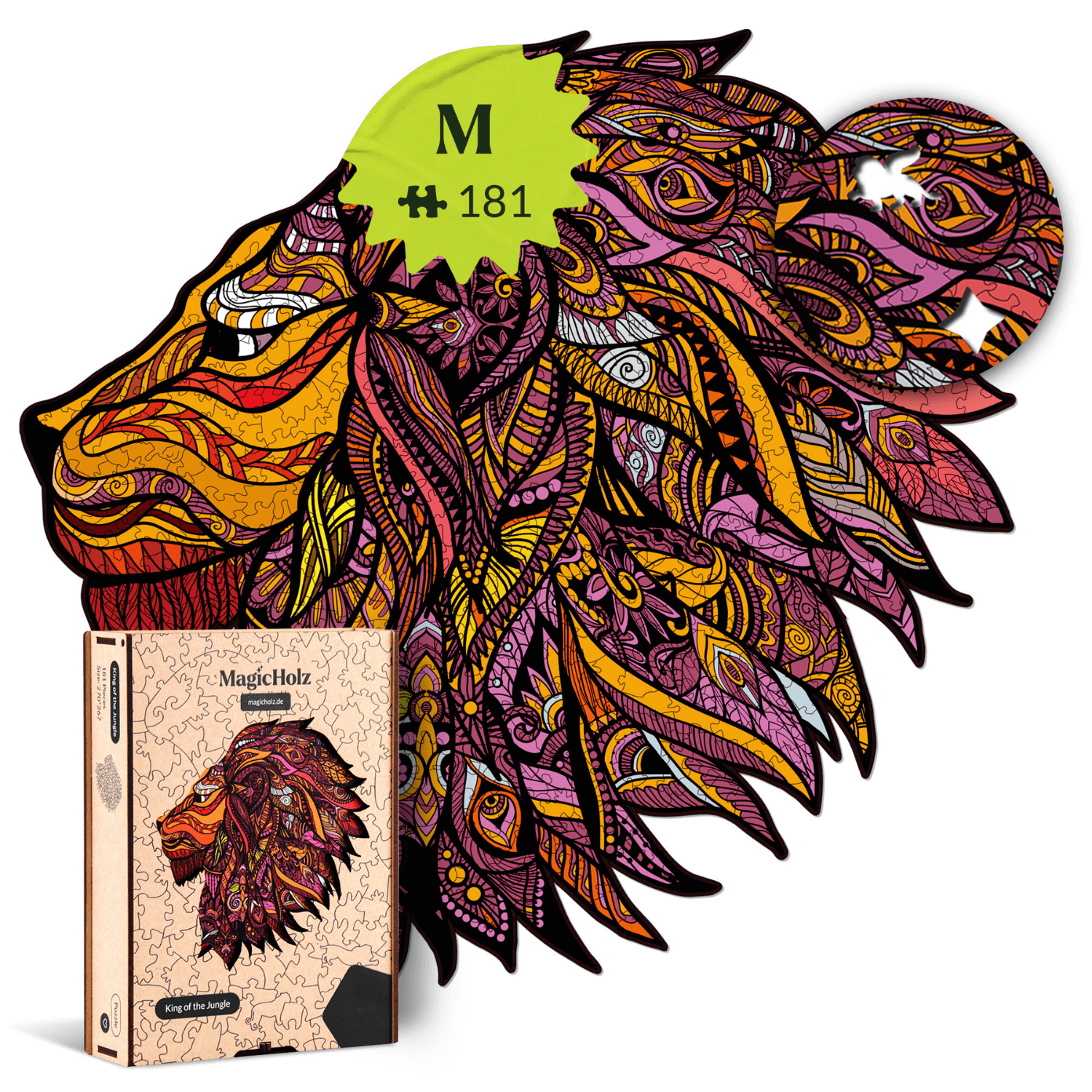 König des Dschungels | Löwe Holzpuzzle MagicHolz M