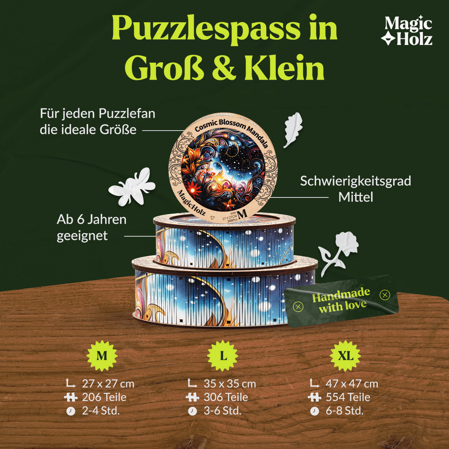 Cosmic blossoms | MagicHolz wooden puzzle-MagicWood--